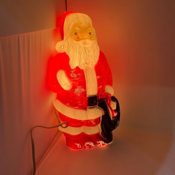 Vintage 1968 Empire Blow Mold Santa Claus Christmas Tabletop 13" Working READ - Picture 13 of 13